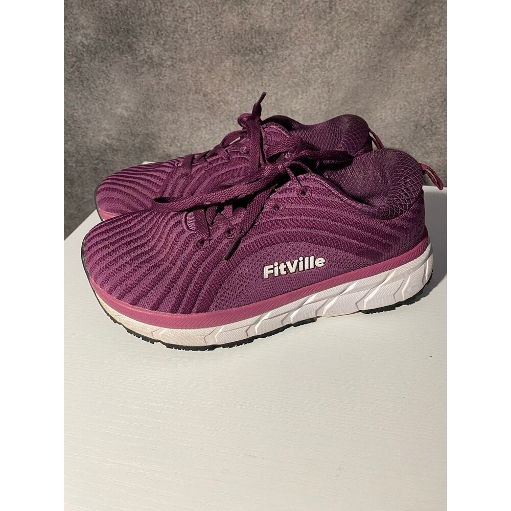 FitVille Rebound Core Women’s 8W Walking Shoes Purple Wine Wide Width Arch Suppo - Picture 1 of 8